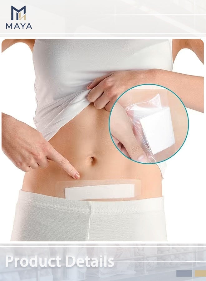 مايا 8 قطع من الضمادات المقاومة للماء بعد الولادة القيصرية، 10*25 سم، أغطية واقية لندبات شد البطن، ضمادات واقية، لوازم كبيرة للعناية بالجروح (نظيفة) - Image 5